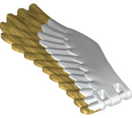Eagle Wing - Left with Gold Feathers Pattern