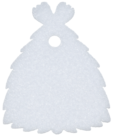 Minifigure Cape Cloth, Scalloped Fur Edge and Cross in Front - Soft Fabric with Fuzzy Side