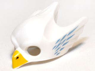 Minifigure, Headgear Mask Bird / Eagle with Yellow Beak and Medium Blue Feathers Pattern