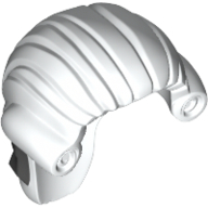 Minifigure, Hair Long Tied Back with Black Ribbon Pattern