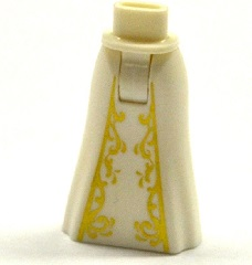 Mini Doll Hips and Skirt Full Length with Gold Filigree Pattern - Thick Hinge