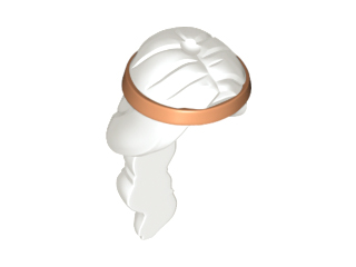 Minifigure, Hair Long with Nougat Headband Pattern