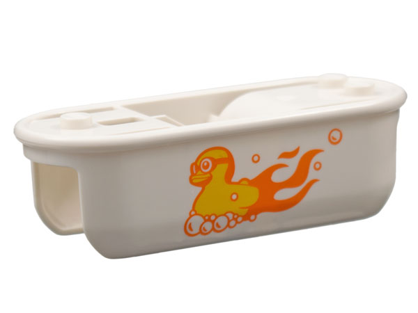 Motorcycle Fairing, Stuntz Bathtub Bike with Yellow and Orange Flaming Rubber Duck with Bubbles Pattern