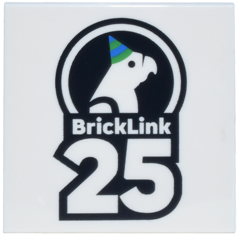 Tile 4 x 4 with BrickLink 25th Anniversary Logo 'BrickLink 25' Pattern