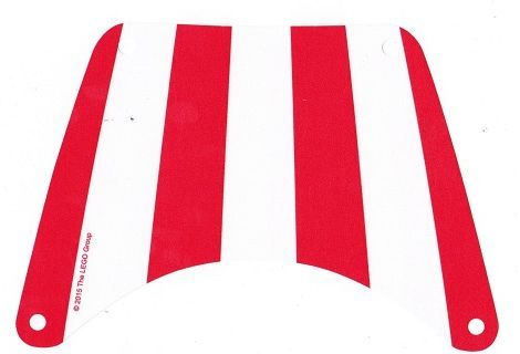 Cloth Sail 19 x 13 Top with Red Stripes Pattern