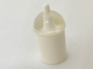 Minifigure, Utensil Cup, Dome Lid Cup and Straw with Molded Trans-Clear Lid Pattern