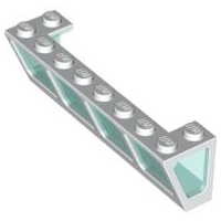 Free Post Lego Windscreen Boat Window 2x8x2 2634c02 White Glass TR Light Blue 
