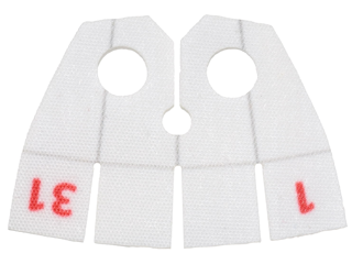 Minifigure Cape Cloth, Collar with 4 Square Strips with Calendar Numbers Pattern