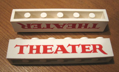 Brick 1 x 6 THEATER print pattern