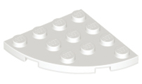30565 LEGO Parts~4 Plate Round Corner 4 x 4 DARK GREEN