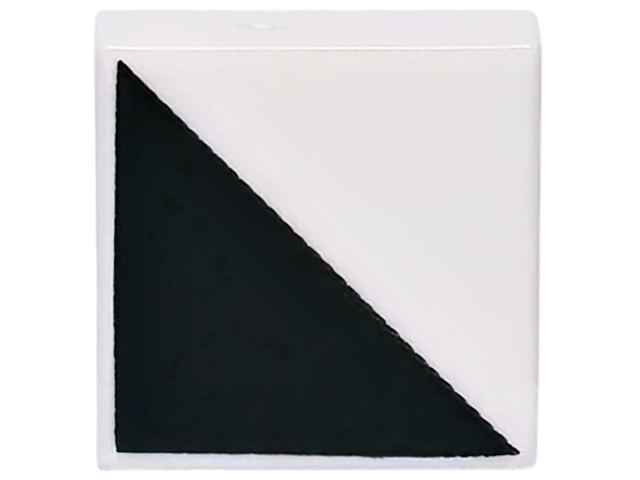Tile 1 x 1 with Black Triangle Pattern