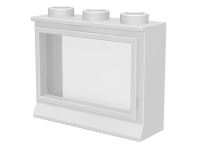 LEGO City 6 x Fenêtre Blanc White Window Round Corner 3 x 3 x 2 Clear Glass Neuf 