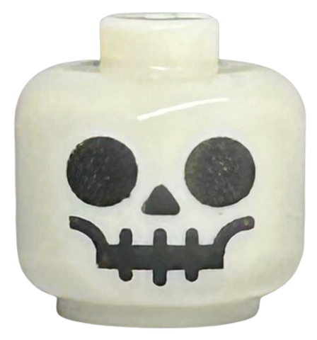 Minifigure, Baby / Toddler Head with Neck with Standard Skull Pattern