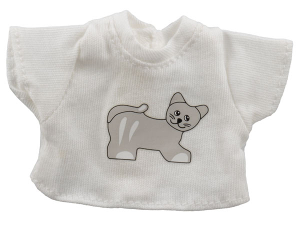 Duplo, Doll Cloth T-Shirt with Cat Pattern