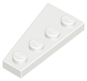 4160857_LEGO Right Plate 2x4 W/angle _White 30359 Lot of 10 