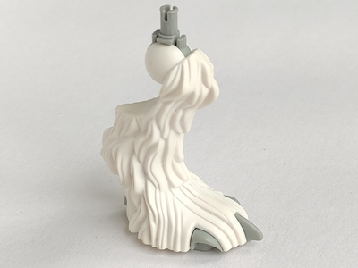 Galidor Limb Leg Shimmel, Bottom Section with Light Gray Claws and Rotation Joint Pin