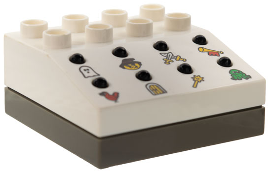 Duplo Sound Effects Brick 4 x 4 with Dark Gray Base and Castle Sounds