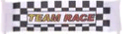 Duplo, Cloth Banner with Faded Yellow to Red 'TEAM RACE' on Black and White Checkered Background Pattern