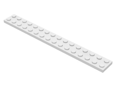 Lego 2 x Platte Bauplatte flach 4282   2x16  neu hellgrau 