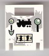 Container, Box 2 x 2 x 2 Door with Slot with Locomotive Controls Pattern