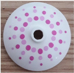 Dish 3 x 3 Inverted (Radar) with Bright Pink and Magenta Dots Pattern