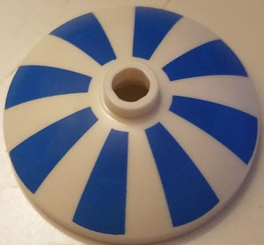 Dish 3 x 3 Inverted (Radar) with Blue Stripes Pattern