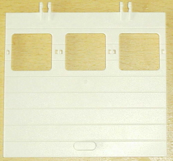 Garage Door 1 x 12 x 9 with Three Windows, Locking Dual 2 Finger Hinges