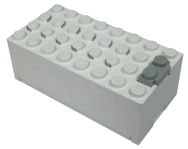 Lego batería recuadro blanco white Electric 9v Battery box small 5 pattern 4760c01 