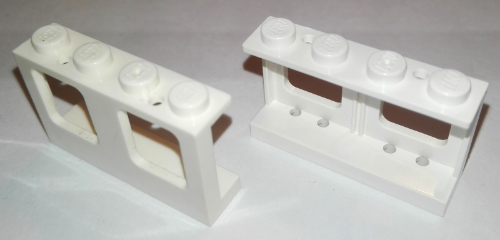 1x Lego Brick 4863 & 4862 White & TrLtBlue Window 1x4x2 Plane & Glass Pre owned 