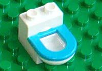 Duplo, Furniture Toilet with Medium Blue Seat (4911 / 4912)
