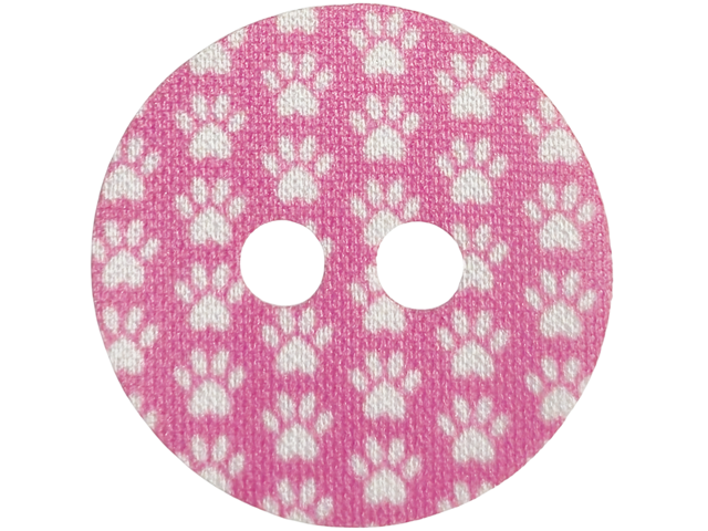Minifigure Skirt Cloth Round with White Paw Prints on Dark Pink Background Pattern