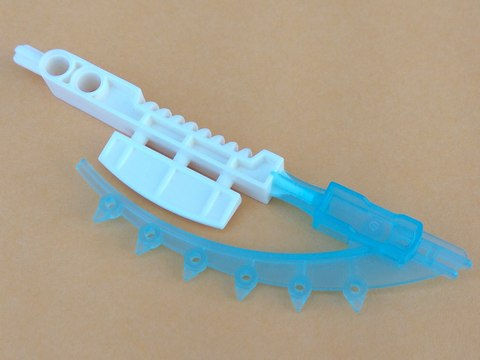 Bionicle Weapon Hordika Teeth Tool with Molded Trans-Light Blue Flexible End Pattern