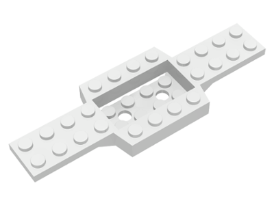 Base 4 x 12 x 3//4 w 4x2 Recessed Center 52036 WHITE 1 Vehicle Lego Parts