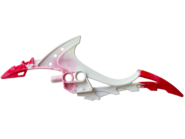 Bionicle Weapon Shark Tooth Blade with Marbled Red Pattern