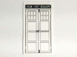 Glass for Window 1 x 4 x 6 with 'POLICE PUBLIC CALL BOX' Mirror Image Tardis Door Pattern