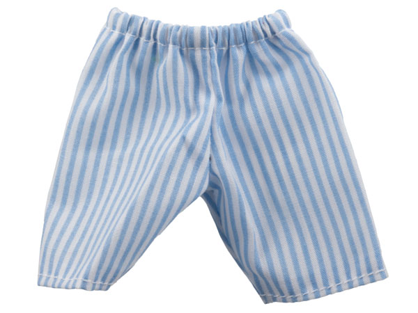 Duplo, Doll Cloth Pants with Medium Blue Stripes Pattern