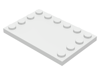 Lego 2 x Fliese 6180  neu hellgrau 4x6 Randnoppen Sticker  8199 