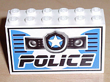 Brick 2 x 6 x 3 with Star Badge and Black 'POLICE' Pattern