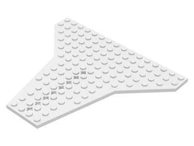 Lego-wedge wing plate 1x shuttle 16x14 6219 white//white//weiss