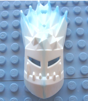 Bionicle Mask Strakk With Marbled Trans-Light Blue Pattern