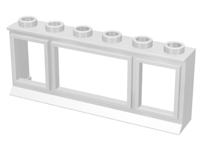 Window 1 x 6 x 2 with Extended Lip, with Glass