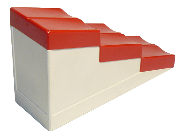 Duplo Roof Sloped 17 2 x 6 Stepped with Red Shingles