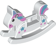 Duplo Rocking Horse with Stars and Horn Pattern (Unicorn)