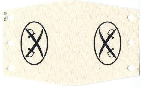 Cloth Vehicle Roof Wagon with Black Crossed Cutlasses in Oval Pattern