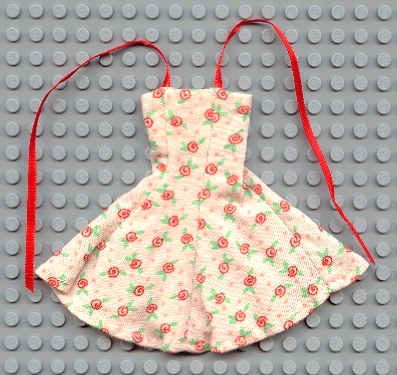 Scala, Clothes Female Dress with Red/White Flower Pattern