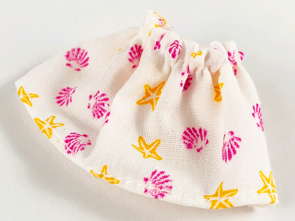 Belville, Clothes Skirt Short, Clam and Starfish Pattern, Adult