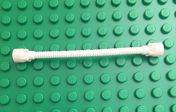 LEGO Schlauch weiß White Hose Flexible 8.5L with Tabless Ends 73590c01a
