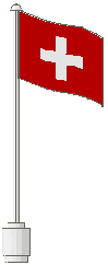 Flag on Flagpole, Wave with Switzerland Pattern
