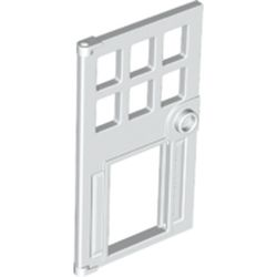 Door 1 x 4 x 6 with 6 Panes, Stud Handle, and Hole for Pet Flap