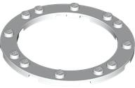 Plate, Round 8 x 8 with 6 x 6 Round Open Center